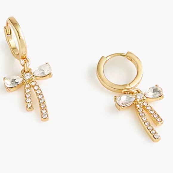 J. Crew Dangly bow hoop earrings, NWT - Picture 2 of 2